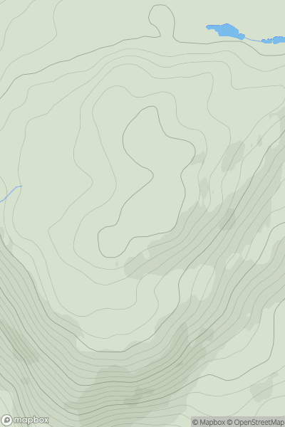 Thumbnail image for Newtyle Hill [Pitlochry to Braemar & Blairgowrie] showing contour plot for surrounding peak
